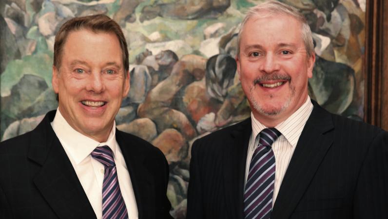 William Clay Ford Jr with Ciarán McMahon, chairman and managing director of Ford Ireland, and a native of Salthill.
