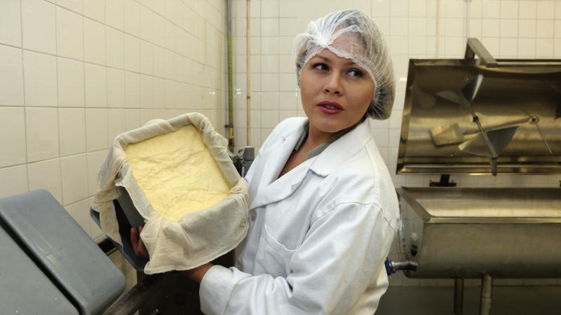 Dayana Maltese at Sabanero at the Westside Enterprise Centre. “It’s something between mozzarella and feta,” she says of her Venezuelan cheese. Photos: Joe O'Shaughnessy.