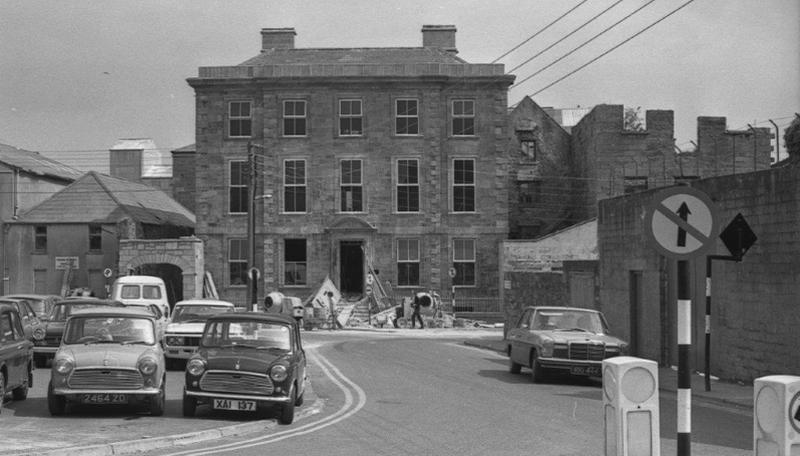 Work on revamping Mayoralty House in Galway in July 1977. It was originally built in 1793 for a member of the Daly family which exclusively held the office of mayor from 1776 to 1816. The Dalys owned the house until the late 1840s. It was later used as a police barracks.