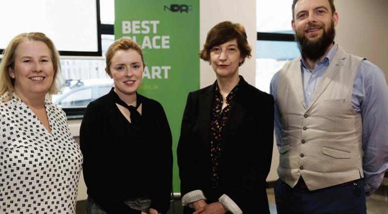 Mary Rodgers, PorterShed; Elaine Coyle of LEO Galway, and Fiona Slevin, COO of Orreco, who was in conversation with NDRC's David Scanlon as part of the early stage investor's Journey of Disruption event in PorterShed on Monday.