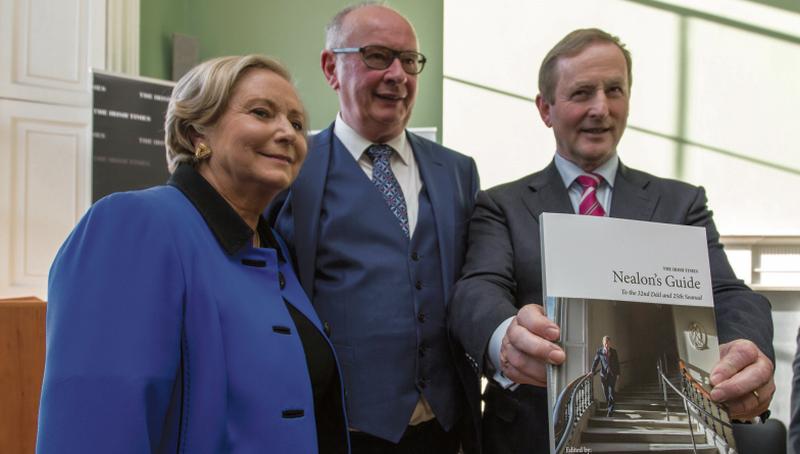 Taoiseach Enda Kenny, with Tánaiste Frances Fitzgerald, launching The Irish Times Nealon’s Guide to the 32nd Dáil and 25th Seanad. The book is edited and published by Tim Ryan, Oireachtas Correspondent for the Connacht Tribune, and can be bought on the internet at www.nealonsguide.com or at selected bookshops.