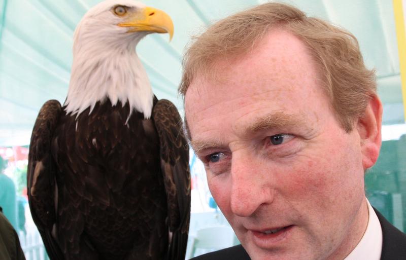 Enda Kenny, pictured here in Galway some years ago, stepped down as Taoiseach this week, and immediately changed his job description on Twitter. Perhaps his Fine Gael colleague in Galway Frank Fahy should do the same. Photo: Joe Shaughnessy.