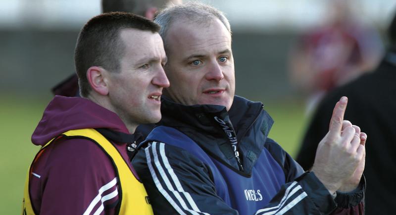 Galway selector Francis Forde (left), pictured with senior manager Micheal Donoghue.