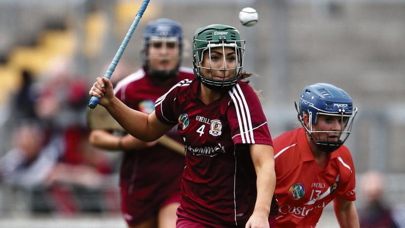 Galway's Heather Cooney and Cork's Briege Corkery in action in the 2015 Championship.