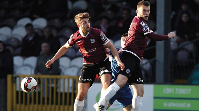 Alex Byrne (left) is expected to start on Saturday night, after David Cawley (right) was handed a one-match ban, as was fellow central midfielder, Gavan Holohan.