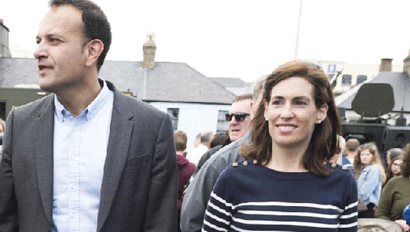 Hovering: Deputy Hildegarde Naughton with Taoiseach Leo Varadkar at SeaFest last weekend.