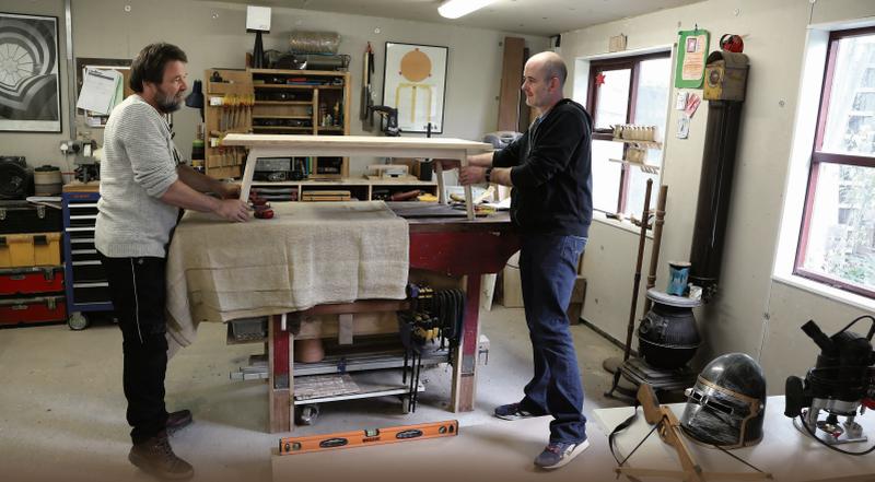 Ben Gabriel (left) and Tommy Carew: preparing for a busy fortnight for craftspeople in Galway. Photo: Joe O'Shaughnessy.