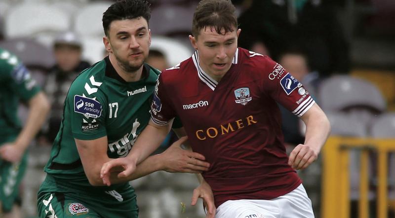 Galway United's Padraic Cunningham whose late goal salavaged a draw against St. Patrick's Athletic at Richmond Park on Friday night.