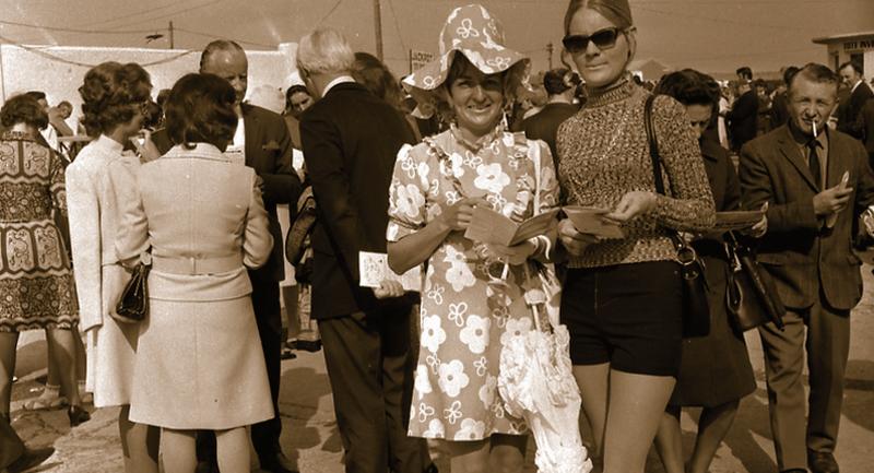 Fashion at the Galway Races in 1971.