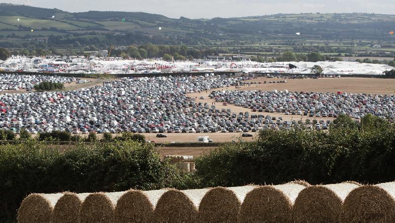 As far as the eye can see . . . Bales, cars, stands and people: all part of Ploughing 2017 at Screggan, Tullamore.