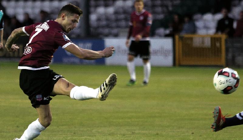 Gavan Holohan, who scored one goal and set-up another in Galway United's 3-1 win over Sligo Rovers on Friday night.