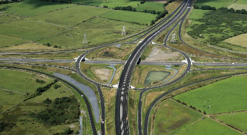 The Galway version of 'Spaghetti Junction where the intersection of the M6 and the M17/M18 takes place.