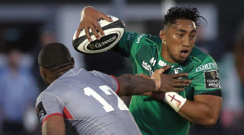 Connacht's Bundee Aki who is expected to return to the team for tomorrow (Saturday's) European Challenge Cup tie against Worcester at the Sportsground.