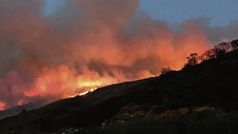 The blaze at Cloosh Valley last May.