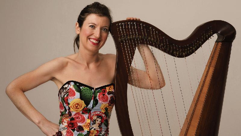 Úna Ní Fhlannagáin, award-winning Galway harper, who will be taking part in National Harp Day in Galway next weekend.