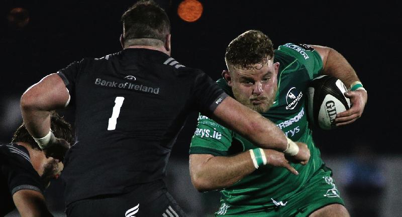 Connacht prop Finlay Bealham, who is pictured taking on Munster's Dave Kilcoyne at the Sportsground last Friday, is also on Ireland Head Coach Joe Schmidt's cold list.