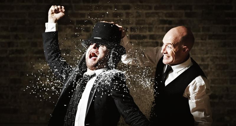 Aaron Monaghan and Bryan Burroughs in A Christmas Carol.