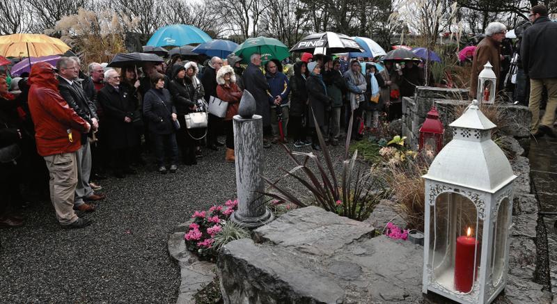 Some of the attendance at at Circle of Life Garden in Salthill last Thursday. Photos: Joe O'Shaughnessy.