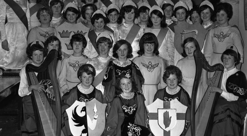 Pupils of the Mercy Convent, Tuam, who were among the winners in the talent competition in conjunction with the schools quiz in the Rosary Hall, Taylor's Hill, Galway, in December 1966.