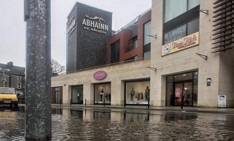 Flooding outside Born at Newtownsmyth after torrential rain on Sunday.