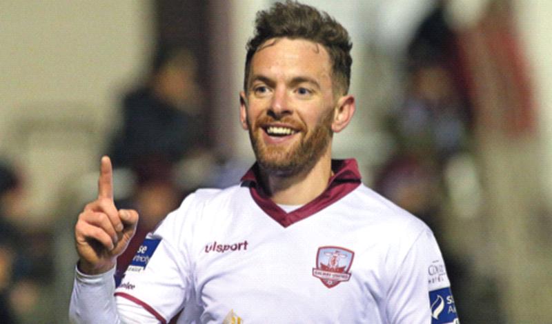 Danny Furlong scored his fourth goal in just two games for Galway United on Friday night. Photo: Joe O'Shaughnessy.