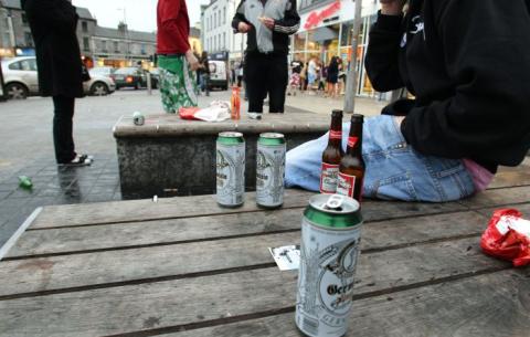 Street drinking in Eyre Square