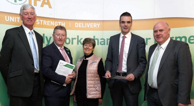 Pictured at an IFA Lobby session in Dublin recently on the importance of defending the CAP Budget post 2020 were, left to right: Martin Murphy, Galway IFA National Council Representative; Sean Canney TD; Anne Mitchell, Galway IFA Chairperson; Joe Healy IFA President and Noel Grealish TD.