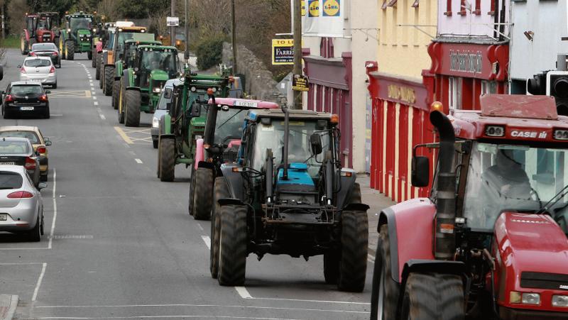 Tractors great and small took part in the Kilbeacanty Charity Tractor Run earlier this month to help raise awareness of mental health issues. Over 200 tractors took part in the event. Photo: Hany Marzouk.
