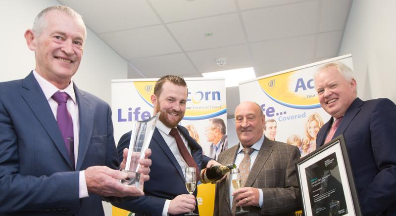 Paddy Byrne, Mark Lane, Tony Raftery and Pat Phelan of Acorn Life Galway celebrating the company’s recent Best Managed award from Deloitte.