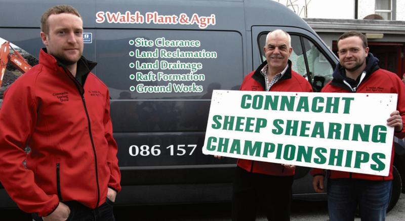 Main sponsors of the Connacht Spring Show, Seamie Walsh and Gary Walsh of SWalsh Plant and Agri, Cregmore with Peter McDonagh (centre) of the Show Committee at the launch of the event in Raftery's Corofin last week. The show takes place on Sunday next, May 20, at Corofin GAA pitch. PHOTO: JOHNNY RYAN PHOTOGRAPHY.