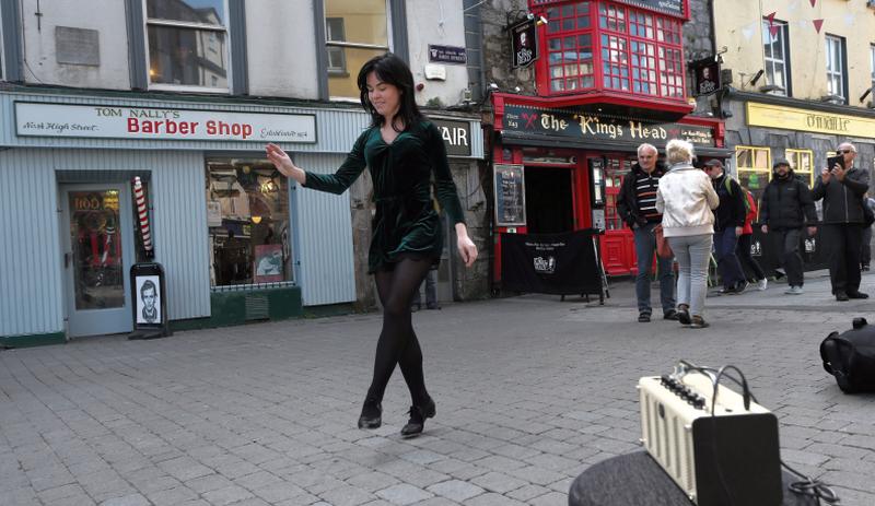 Sean Nós dancer Emma O'Sullivan: One of the real Summer treats in the heart of Galway city . . . to be 'banned' by the local Council from next year.