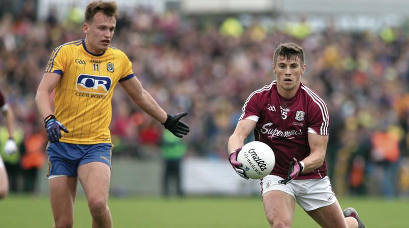 Galway's Man of the Match Shane Walsh getting the better of Roscommon's Enda Smith during Sunday's Connacht football final at Hyde Park. Photo: Joe O'Shaughnessy.