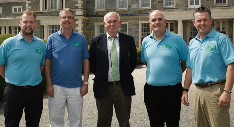 Kilconly native Paul Ryder (far left) who is the tournament organiser for the World Deaf Golf Championships which will take place at Carton House next week. He is pictured with members of Deaf Golf Ireland.