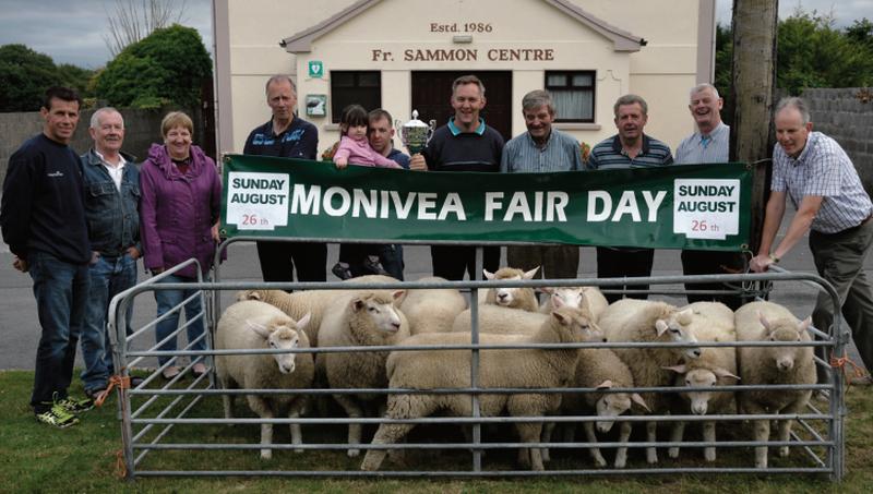 Pictured at the launch of the Monivea Fair that takes place this Sunday in Monivea village were, (left to right): Tomás Mannion, Michael Lally, Breda Lally, Mick McDermott, Katelyn and Jason Burke, Martin Maher (nephew of the late Michael Maher), Micheál Conneely, Noel Loughlin, Paddy Moyles and Ger Costello. PHOTO: GER KILLEEN.