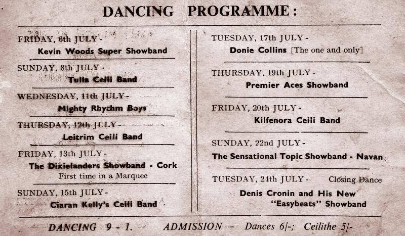 An advertisement for the Abbey (Loughrea) carnival c. the early 1960s . . . it was obviously going to be a very big night for the Dixielanders!