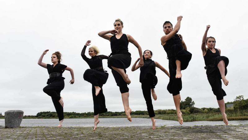 Stepping out in style: Dancers Laura Lundy, Sarah Fennell, Sibéal Davitt, Yuki Nomiya, Oran Leong and Aoife O'Brien.