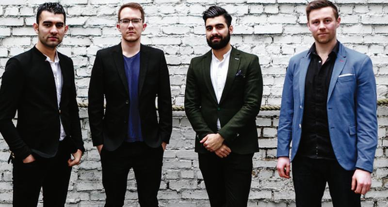 Sahab Coohe, Niall Hughes, Paddy Kiernan and Shayan Coohe whose mix of Irish and Iranian music is proving a winning mix.
