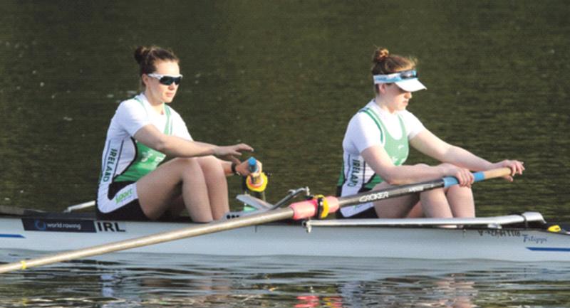 Galway's Aifric Keogh and Cork’s Emily Hegarty competing in the Women's A Pairs final at the World Championships in Plovduv, Bulgaria.