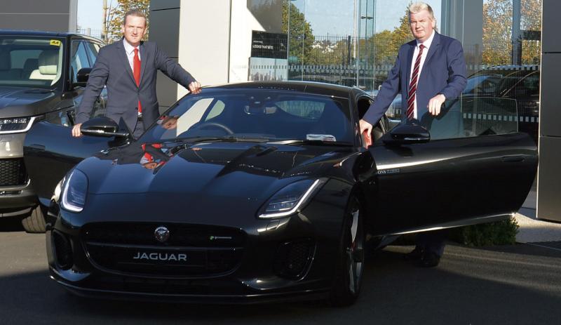 Robert Bradley, Lyons of Limerick Jaguar Land Rover (left); and Adrian McMahon, Sales Manager, Lyons of Limerick Jaguar Land Rover.