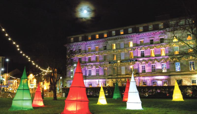 Earlier and earlier seems to be the theme for the start of the Christmas season. In Galway city, the lights were switched on and the seasonal market opened in mid-November. JOE O’SHAUGHNESSY took this enchanting shot of Eyre Square just as the first quarter of the Beaver Moon began to emerge.