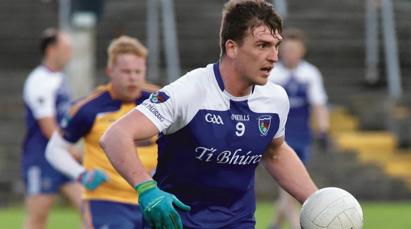 Clonbur midfielder Cathal Burke who won a number of marks against Easkey of Sligo during Saturday's Connacht Club Junior football final in Enniscrone.