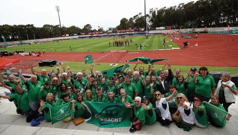 Some of Connacht's supporters celebrating after the win over the Southern Kings last weekend.