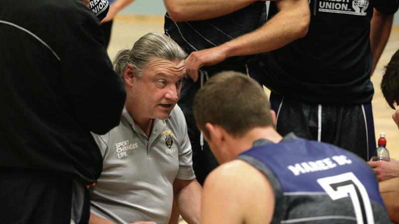 Maree BC head coach, Mike Lynch, who led his side to a shock win over Superleague table-toppers, Belfast Star, on Saturday.
