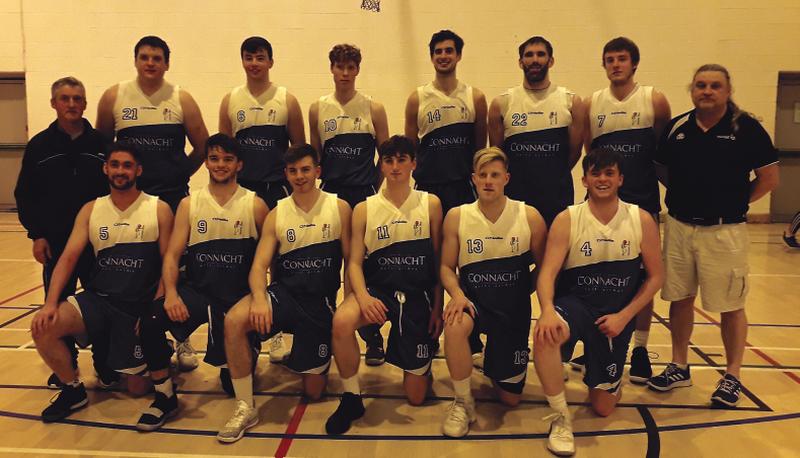 The Maree BC side which defeated Killorglin in the Superleague on Saturday. Back row, from left: John Finn (assistant coach), Kenneth Hansberry, Ciaran Blaney, Luke McInerney, Niels Bunschoten, Paul Freeman, Sean Sellers, and Mike Lynch (coach). Front: Ciaran Harte, Eoin Rockall, Stephen Commins, John Burke, Toms Fabricus, and Charlie Crowley.