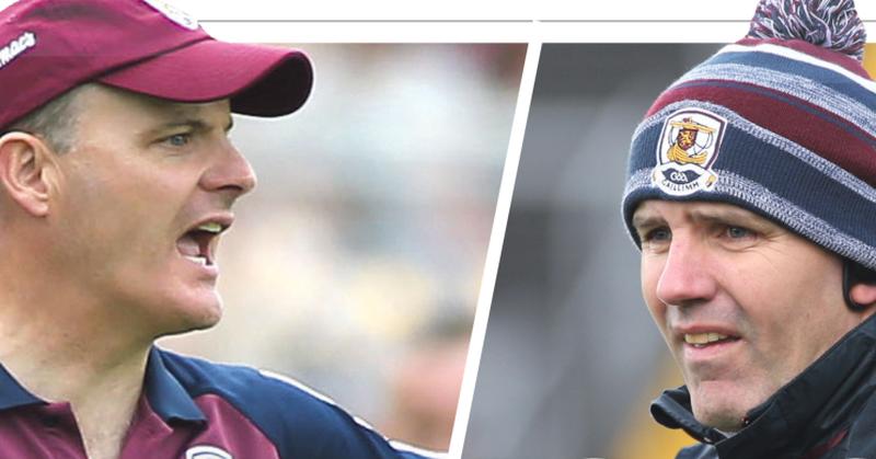 Galway hurling and football managers Micheál Donoghue and Kevin Walsh whose teams will both be in National League action at Pearse Stadium on Sunday.