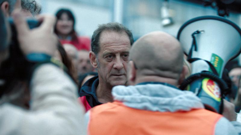 Vincent Lindon in At War, a film about manufacturing workers trying to retain their jobs in the face of the global free market.