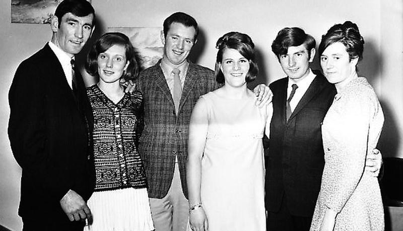 At the Galway Regional Hospital annual Staff Dinner in the Great Southern Hotel, Galway, in January 1970 were (from left): Mr Michael Hannon, Tuam; Miss Noreen Kennedy, Caherlistrane; Mr Patrick McEnery, Moyvane, Co Kerry; Miss Anne Brislane, Toomevara, Co Tipperary; Mr Sean Mulligan, Salthill; and Miss Maura McGill, Ardara, Co Donegal.