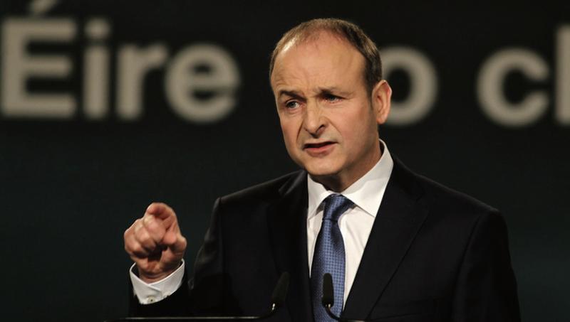 Making his point... Fianna Fail leader Micheal Martin at last weekend's Ard Fheis.