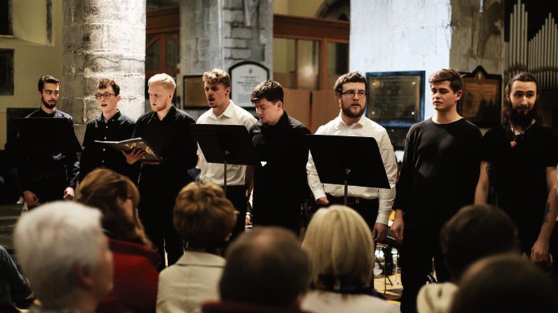 The all-male Testostertones voice choir.