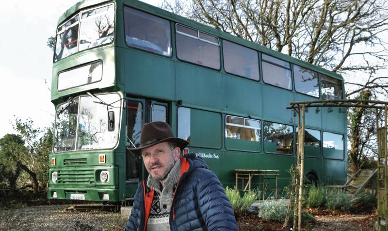 Richard Barton and his Wild Atlantic Bus. Photo: Joe O'Shaughnessy